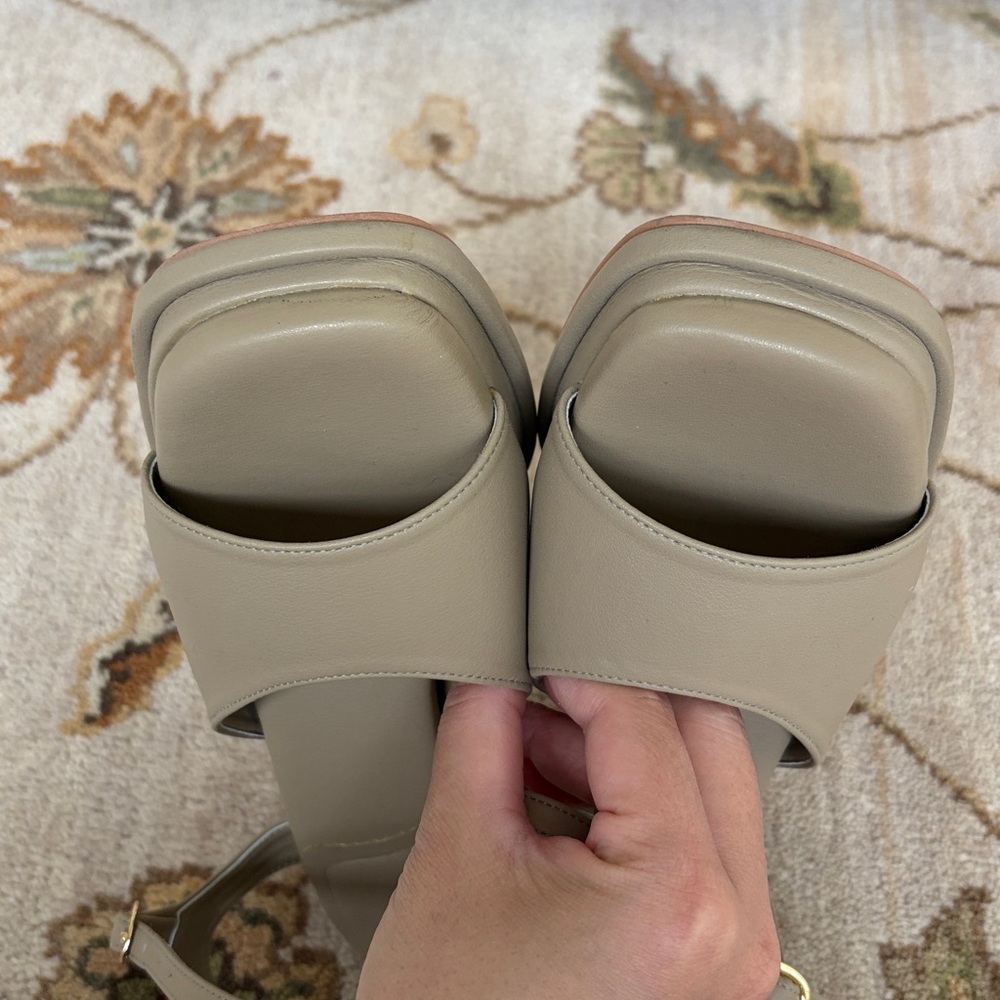 Beige Platform Heels - Picture 7 of 8